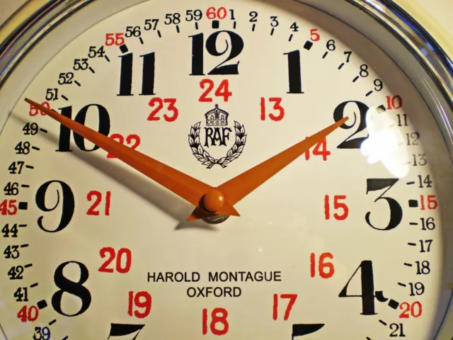 RAF Royal Air Force Wall Clock, WW2 1940 Bakelite Style Replica Clock.