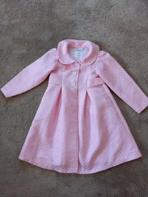 Bonnie Jean Girls Size 6 Easter coat jacket- pink & white dot, vintage style