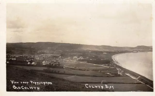 View from Penmaenrhos Old Colwyn Colwyn bay unused RP pc