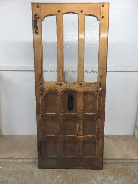 Solid Oak Front Door Period Wood Reclaimed Rustic Antique Old Wooden Ebdons