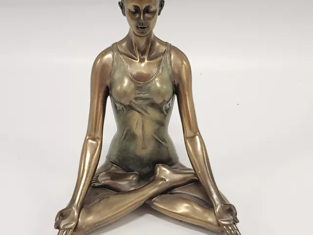 Veronese Design - Woman Figure in Yoga Lotus Pose - Bronze Statue Padmasana