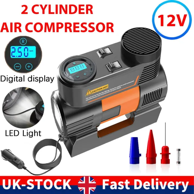 Heavy Duty 12V Portable Electric Car Tyre Inflator 150Psi Air Compressor Pump Uk