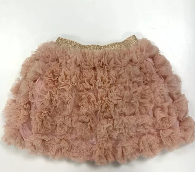 MINI Gonna Tulle Ruffle Età 5-6 Anni Parte Polvere Rosa Spolverata NUOVO CAMPIONE
