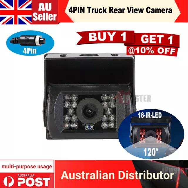4PIN Heavy Duty IR 700TVL CCD color Rear View Camera Waterproof 12/24v Truck Van
