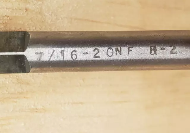 7/16" - 20 NF Straight Plug Extension Tap, 6" (Reduced Shank) - New Old Stock 3