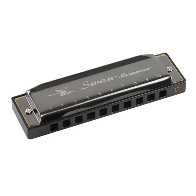 Swan SW1020-7 10 Holes 20 Tones Blues Diatonic Harmonica  of C Mouth Z5L3