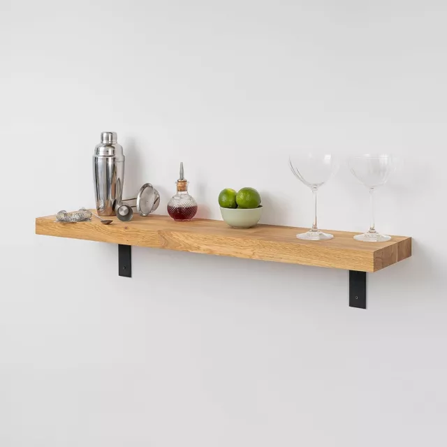 Solid Oak Floating Wall Mounted Shelf |  Various Sizes | Solid Timber Shelves