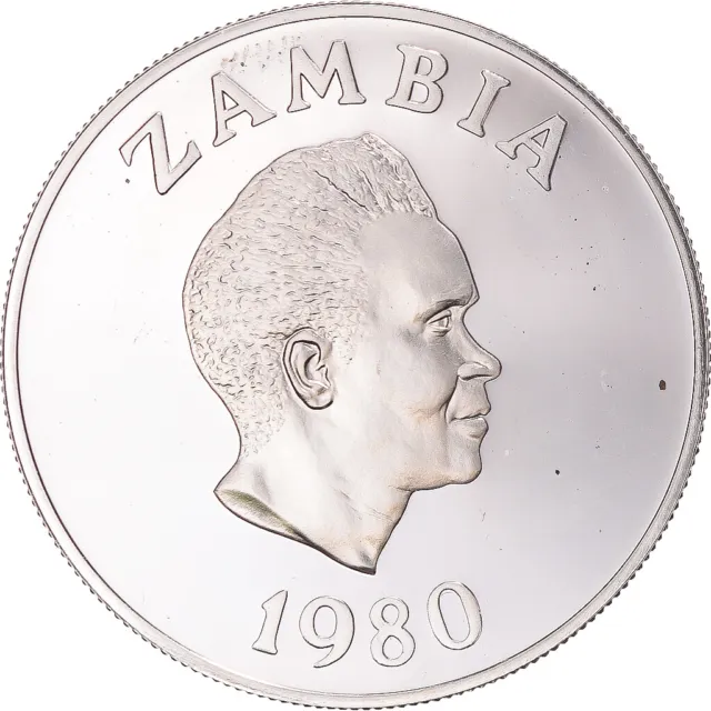 [#1171673] Münze, Sambia, 10 Kwacha, 1980, UNZ, Silber, KM:27
