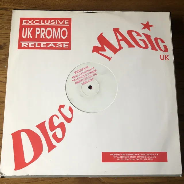 Kristaal - No Longer - Promo 12" Vinyl Vg+ Condition - Fast Post! Dmx 3199