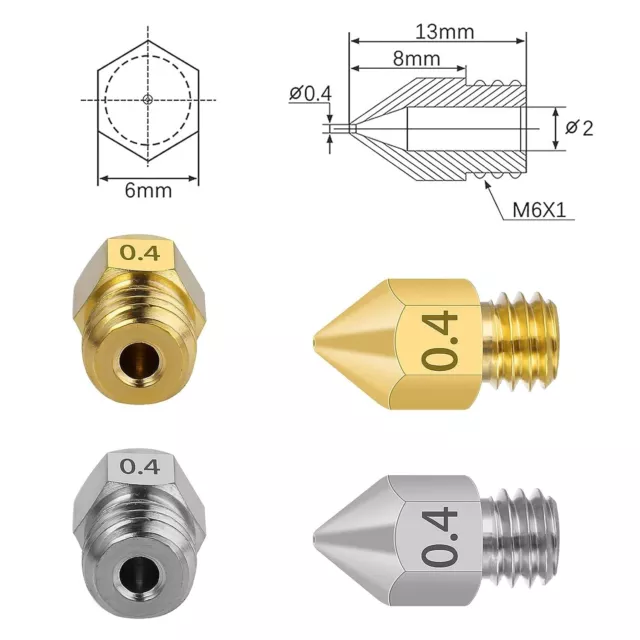 Hardened Steel Nozzle Hardness High Temperture 3D Printer Nozzles For  Ankermake