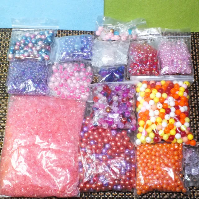 695g mixed beads, FANTASY mix. Various beads, charms. Job lot bulk clearance