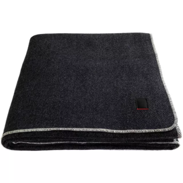 100% Wool Blanket, 5.0 lbs, Warm, Thick, Washable, Large 66" x 90", US Military