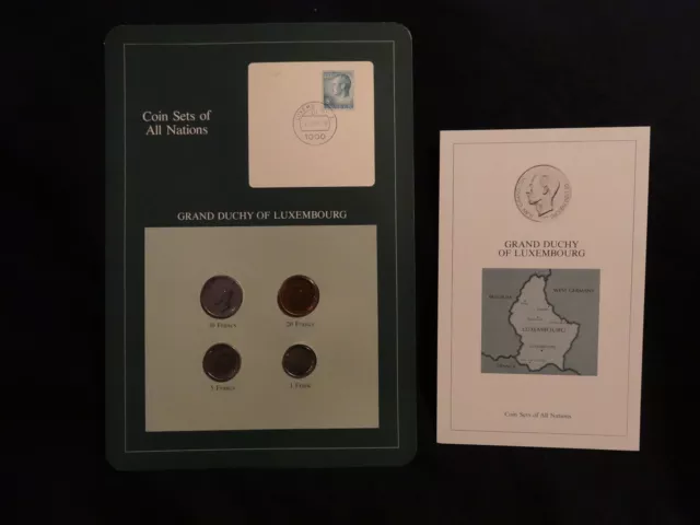 Franklin Mint: Grand Duchy of Luxembourg Coin Sets of All Nations w/Info Card