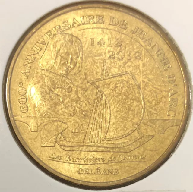 Mdp 2012 Orléans Jeanne D'arc Médaille Monnaie De Paris Jeton Medals Coins Token