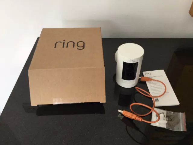 Ring Stick Up Cam | Battery | HD Outdoor Wireless Camera System | White