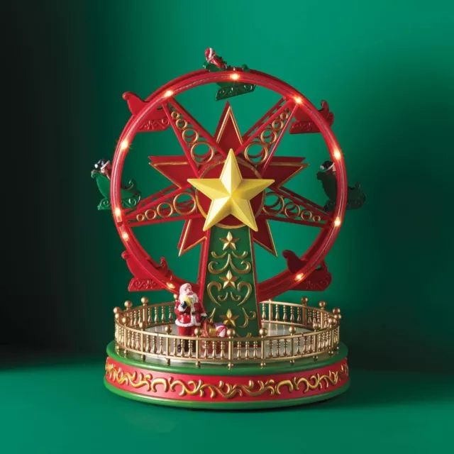 Avon Christmas Musical Light Up  FERRIS WHEEL ~ FREE SHIPPING ~ NIB ~ 8 Songs