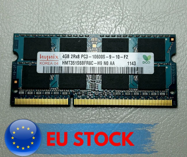RAM D'OCCASION HYNIX 4 Go 2 Rx8 PC3 10600S 9 10 F2 SODIMM HMT351S6BFR8C