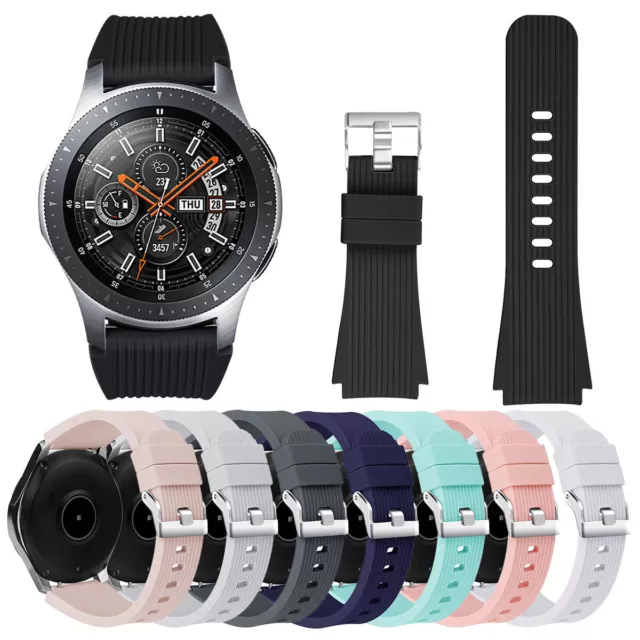 For Samsung Galaxy Watch 46mm Silicone Fitness Replacement Wrist Band Strap 22mm
