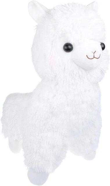 Cuddly White Alpaca Llama Lamb Toy -7" Stuffed Animal Cushion Plush Doll Valenti