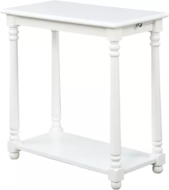 French Country Regent End Table, White