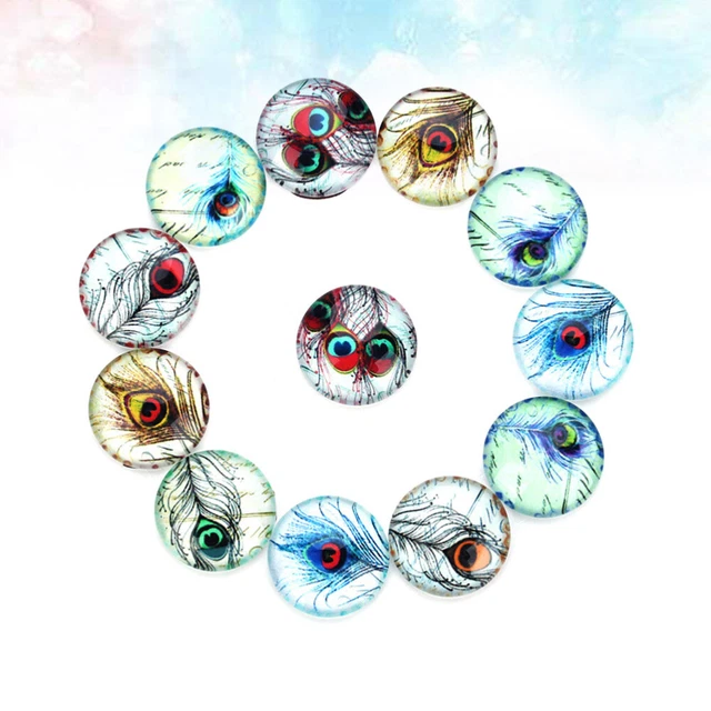 2x Flatback Glas Schmuck Schmuck Machen Anhänger Anhänger Fach Patch 8