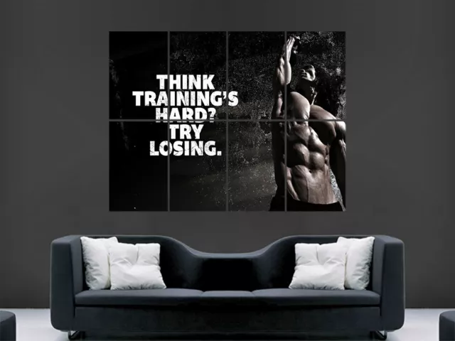 Bodybuilding Gym Poster Weights Bodybuilder Print Fitness Weightlifting Workout