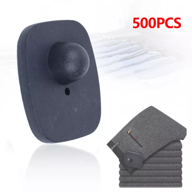 500 Mini Square Hard Tags EAS RF 8.2 MHz Checkpoint Compatible 500 Pin Included