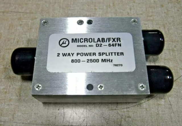 MicroLab/FXR Model D2-64FN 2-Way Power Splitter (800-2500 MHz)