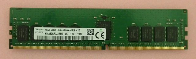 Lot Of 2 16GB 2RX8 PC4-19200 (DDR4-2400) ECC UNBUFF Hynix HMA82GU7AFR8N