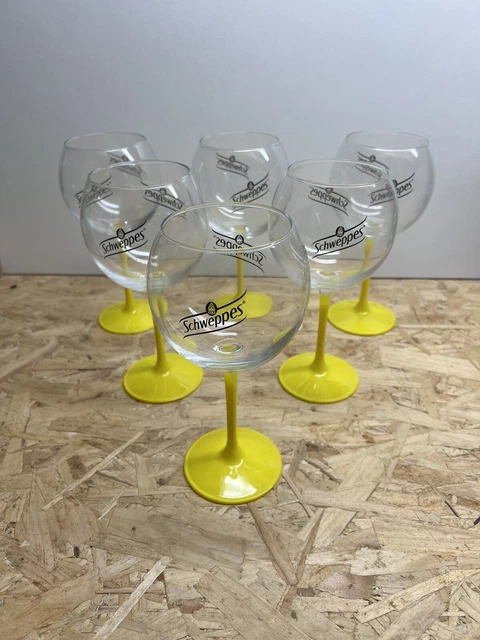 Verre Schweppes Jaune