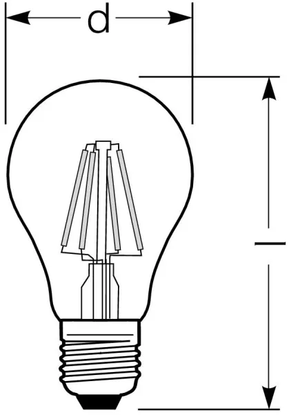 RADIUM LED Lampe FILAMENT klar E27 4W 470lm 2700K 360°  nicht dimmbar