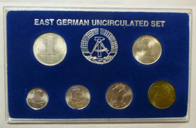 1982 1989 1990 East Germany Ddr - Unc Set (6) - Pfennig & Mark - High Quality