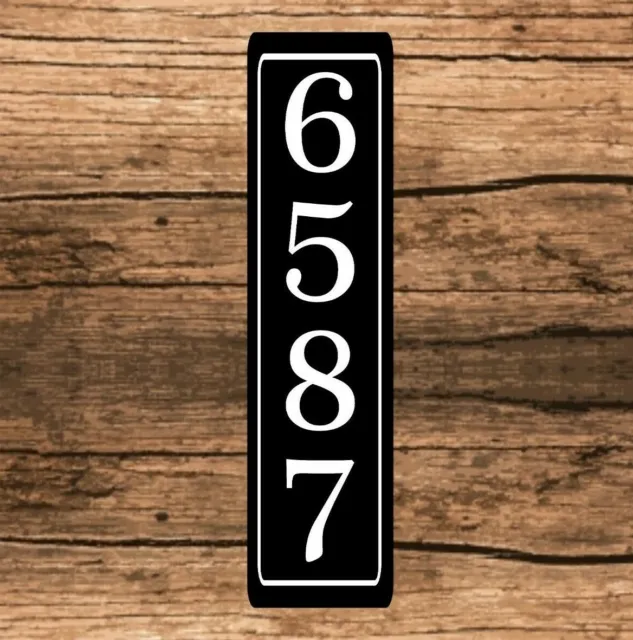 Personalized Home Address Sign Aluminum 3" x 12" Custom House Number Plaque sq9