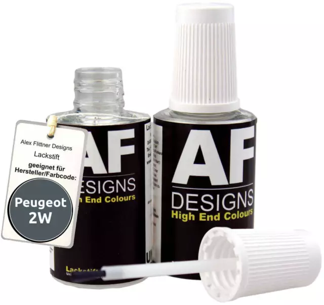 Lackstift für Peugeot 2W Gris Fer Metallic schnelltrocknend 20x20ml Autolack