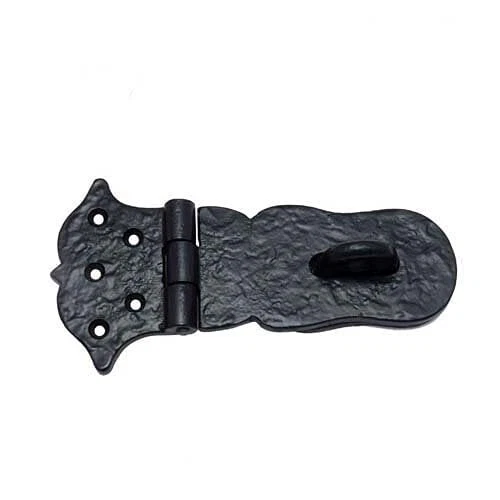 Paran Heavy Duty Antique Cast Iron Safety Locking Hasp And Staple 6" X 1 Pack