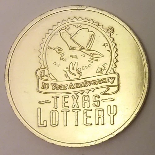 ★luck★ TEXAS LOTTERY LUCKY Ticket Scratcher Aluminium Token 32mm
