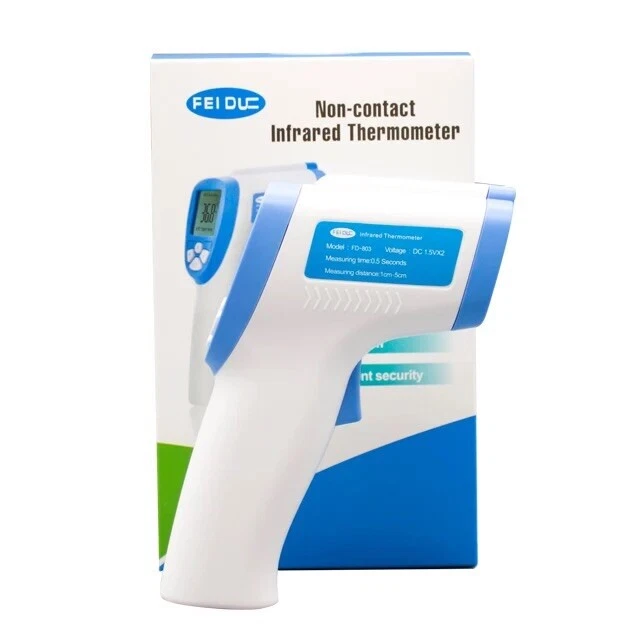 Termómetro infrarrojo sin contacto frente | FDA y CE | Stock de EE. UU. | Grado médico