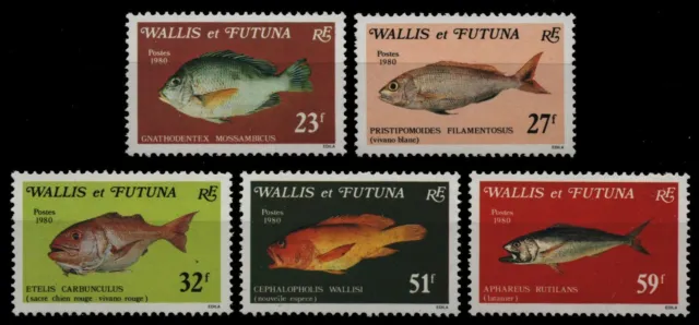 Wallis & Futuna 1980 - Mi-Nr. 376-380 ** - MNH - Fische / Fish