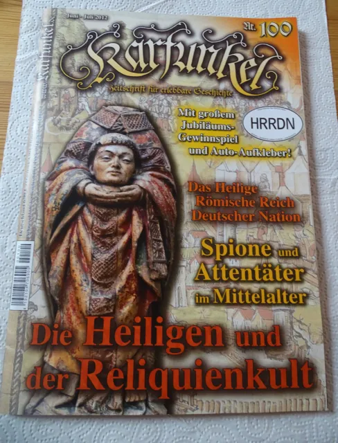 Karfunkel,Nr.100,Juni-Juli 2012,Die Heiligen & der Reliquienkult mit Aufkleber!!