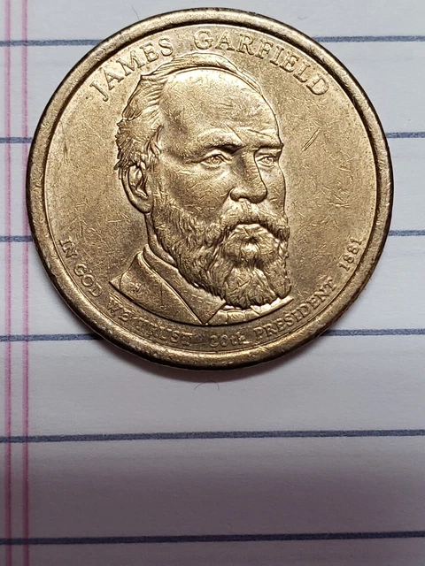 RARE ANTIQUE JAMES Garfield $1 Dollar Coin 1881 - 2011 P - 20th