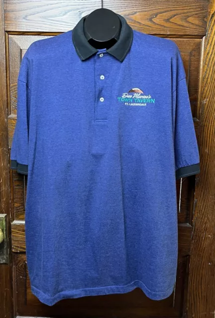 Vtg Dan Marino's Town Tavern Ft. Lauderdale Polo Size XL Miami Dolphins