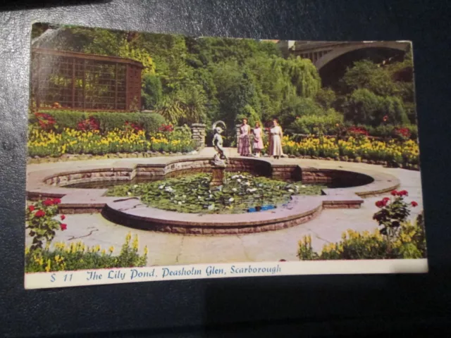 Postcard of Scarborough, The Lily Pond, Peasholm Glen (slogan postmark)