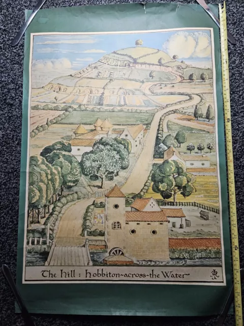 The Hobbit The Hill : Hobbiton-across-the Water Rare Vintage Poster Tolkien