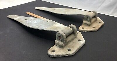 Vintage 20" Hinges Zinc/Steel commercial industrial ice box ship boat nautical 3