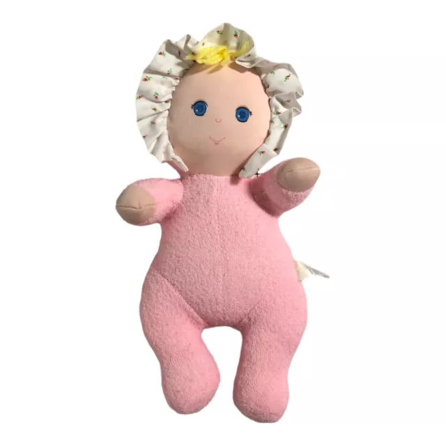 AmToy Pink Terrycloth Baby Soft Touch Doll 10 Inch Plush American Greetings 1980