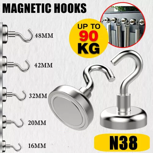 Super Magnetic Hooks Strong Rare Earth Neodymium N38 Hanger Holder Magnet Hanger