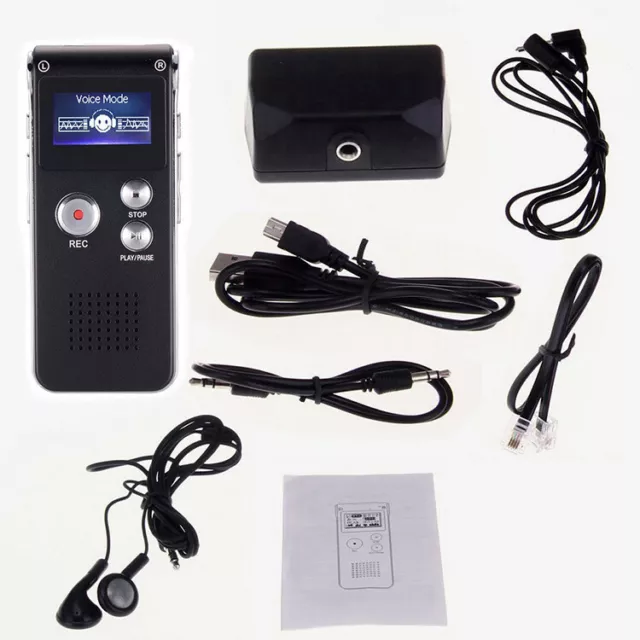 Digital Voice Recorder Mini Dictaphone Audio Sound Recorder Small Spy Lecture 3