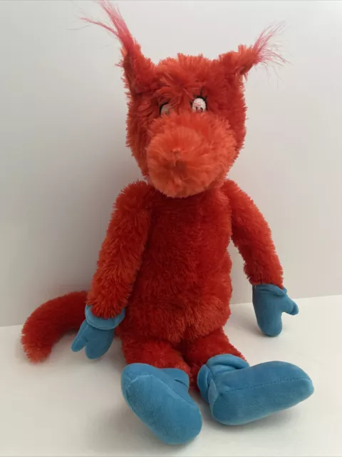 Dr Seuss Red Fox in Socks Plush Blue Sox Mittens Stuffed Animal Kohls Cares 18"