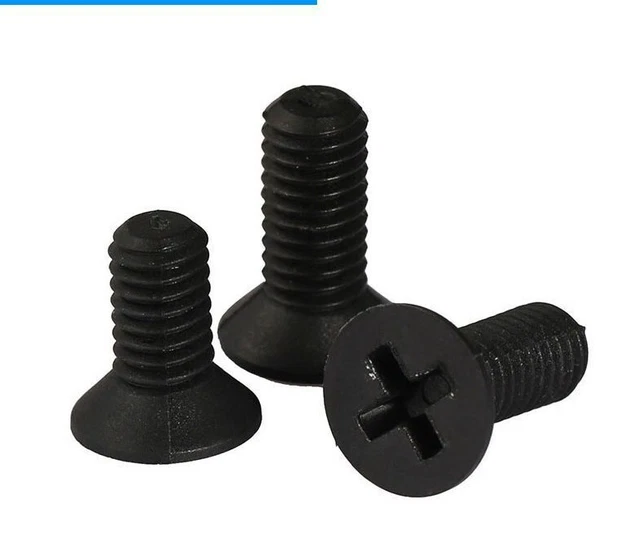 Flat Head Machine Screw Cross Phillips Metric Thread Countersunk Bolt M2.5 to M8