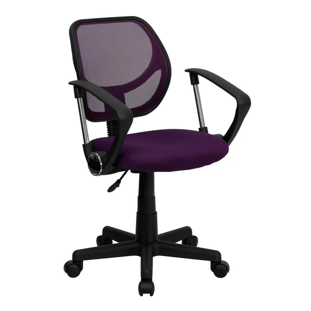 Flash Furniture Low Back Purple Mesh Swivel Task Chair WA-3074-PUR-A-GG